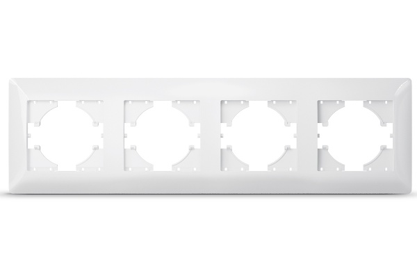 Рамка Standard четырехместная горизонтальная белый TF-ST-FR4H-W