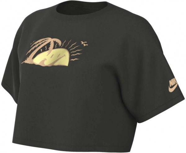Футболка Nike TEE CROP FW DQ3309-355 р.XL сірий