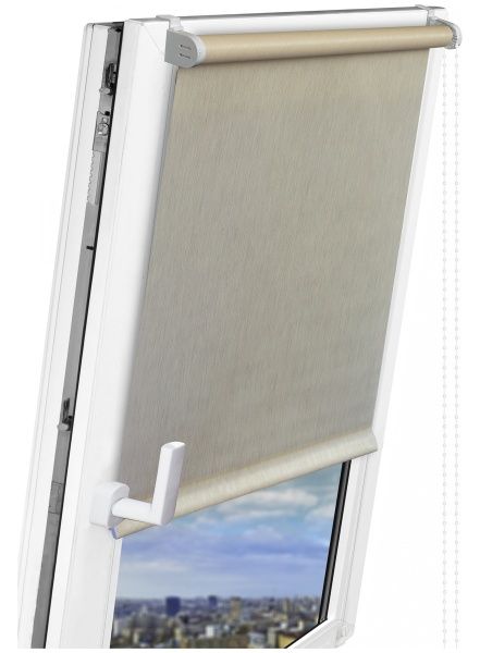 Ролета міні Delfa Натур 52x170 см світло-бежева 