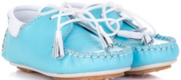 Пинетки детские 18 MIRACLE 0-1-16-1 голубой белый 