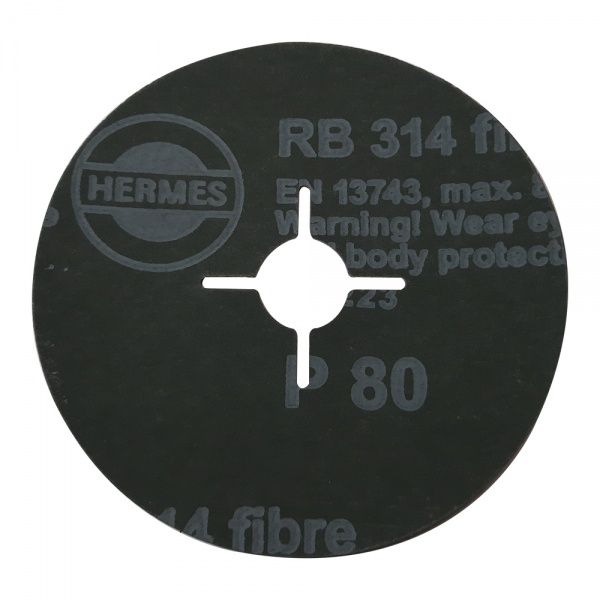 Круг шліфувальний Hermes фібровий 125 мм 80 Р RB314