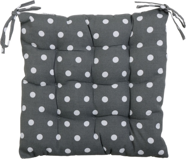 Подушка на стілець Дотс сіра 37х37см Luna