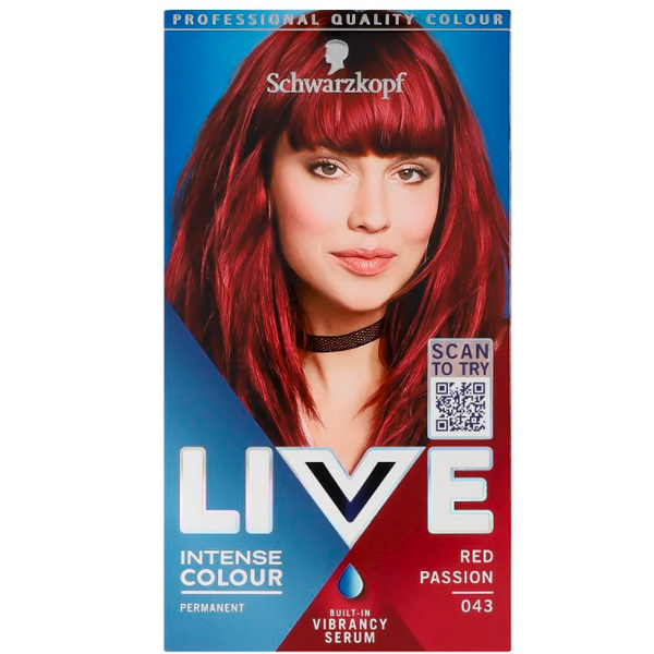 Фарба для волосся LIVE Baseline 043 Сміливий червоний 65 мл