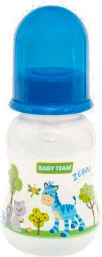 Пляшка дитяча Baby Team з силіконовою соскою в асортименті 125 мл 1111