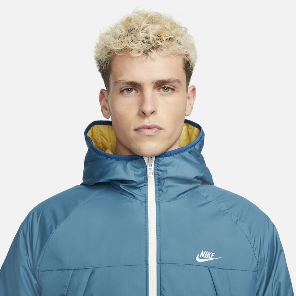 Пуховик Nike M NSW TF RPL LEGACY REV HD JKT DH2783-415 р.XL бирюзово-синий