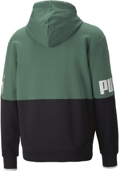 Джемпер Puma POWER COLORBLOCK HOODIE TR 67332537 р. L зеленый