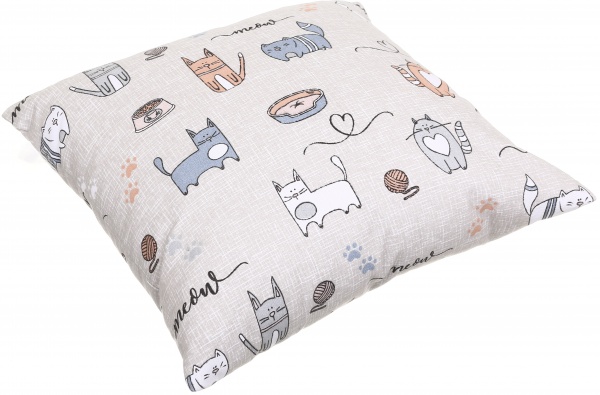 Подушка декоративна Кіт на кухні 40x40 см бежевий Homeline 