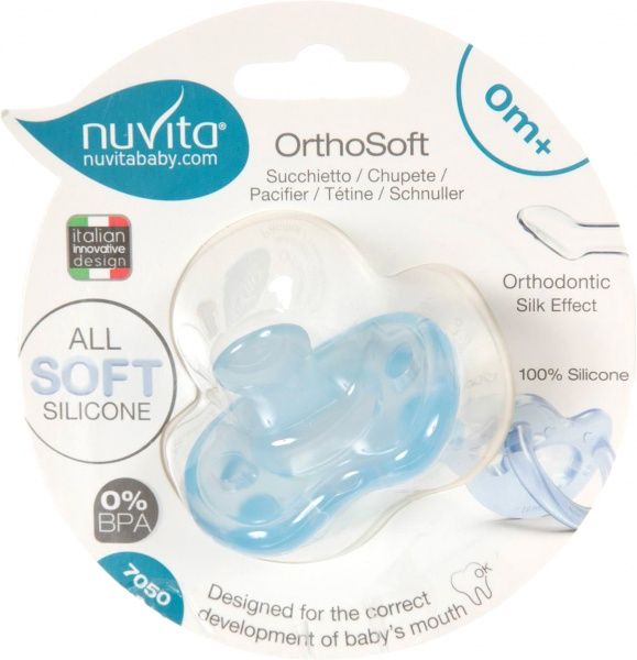Пустушка ортодонтична Nuvita Orthosoft NV7050Blue