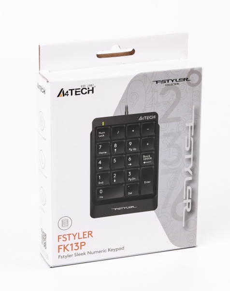 Клавиатура A4Tech (FK13P (Black)) Fstyler Numeric Keypad USB black 
