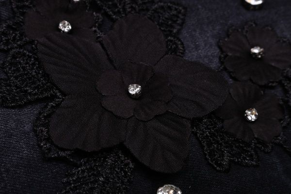 Джинси Beren Style для дівчаток 6055 р.98 чорний із сірим 