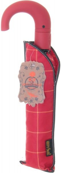 Парасолька Візерунок прямокутний, складна, автомат червоний 