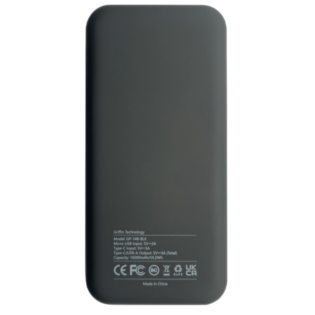 Зовнішній акумулятор (Powerbank) Griffin 20000 m/Ah black (GP-149-BLK)