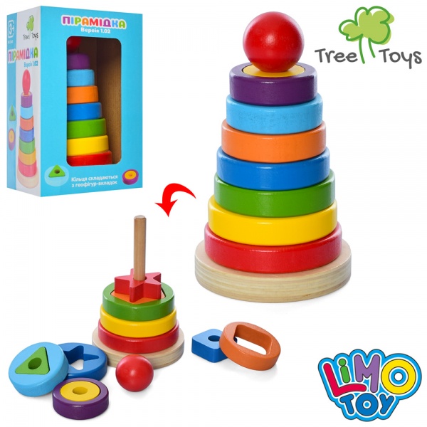 Іграшка дерев'яна Limo Toy Пірамідка MD 2443