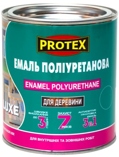 Емаль Protex поліуретанова швидкосохнуча 3в1 Luxe вишневий шовковистий глянець 0,8кг