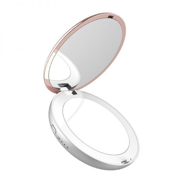 Портативное зарядное устройство Line Art Mirror 4000 mAh white (4004M-8) с подсветкой 