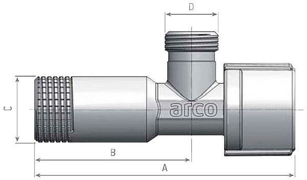 Кран угловой Arco NOV92MAC 1/2 х 1/2