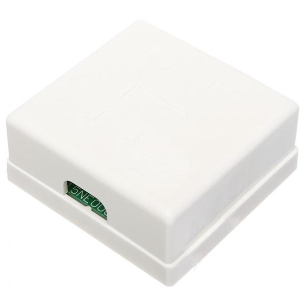 Розетка EMT 2xRJ 45 кат. 5E на липучці білий