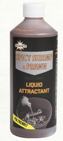 Ликвид Dynamite Baits LIQUID ATTRACTANT SPICY SHRIMP & PRAWN 500ML креветка/ специи