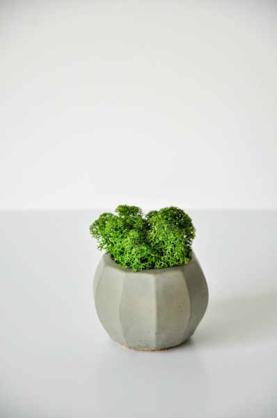 Кашпо декоративне Facetos сірий бетон