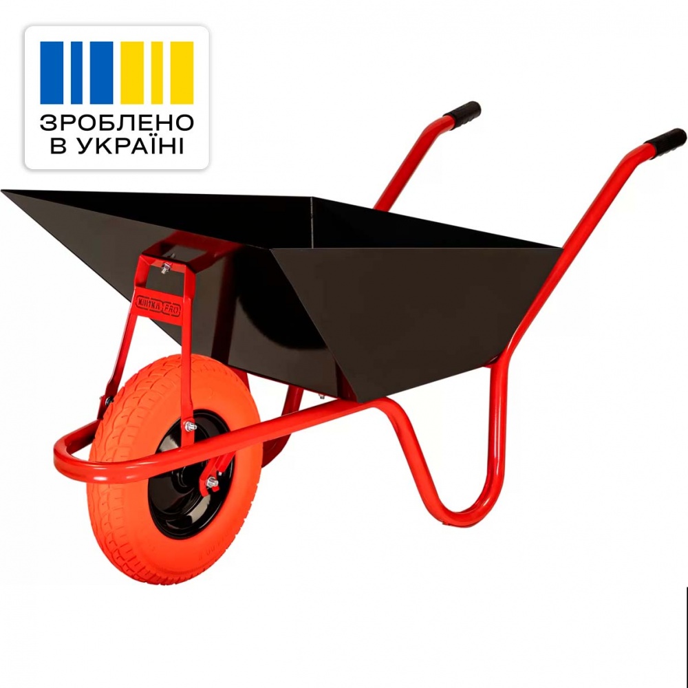 Тачка садово-строительная КВІТКА PRO 90 л до 180 кг NASCAR (110-4083)