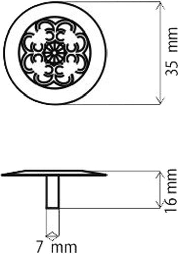 Мебельная ручка K-106 AB NW латунь DC