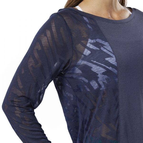Футболка Reebok RC Burnout LS Tee EC1421 M темно-синій