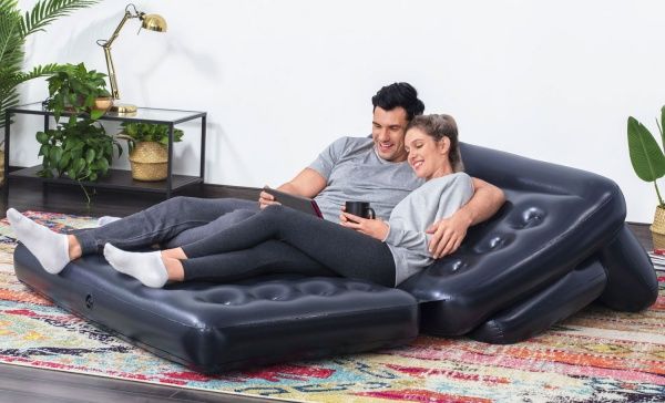 Диван Bestway Multi Max Comfort Quest 188х152 см трансформер надувной с электронасосом черный