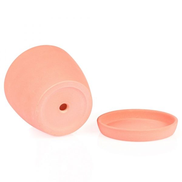 Горшок для цветов Сонет 13х12,5х1,0 ангоб круглый 1 л розовый 