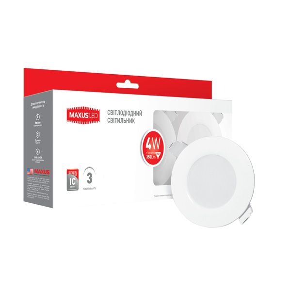 Светильник точечный Maxus LED mini 3 шт./уп 4 Вт 3000 К белый 3-SDL-001-01 