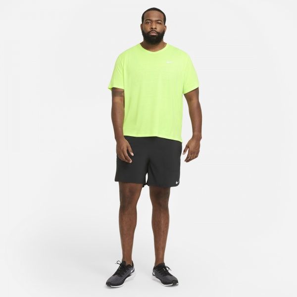 Футболка Nike M NK DF MILER TOP SS CU5992-358 р.L лайм