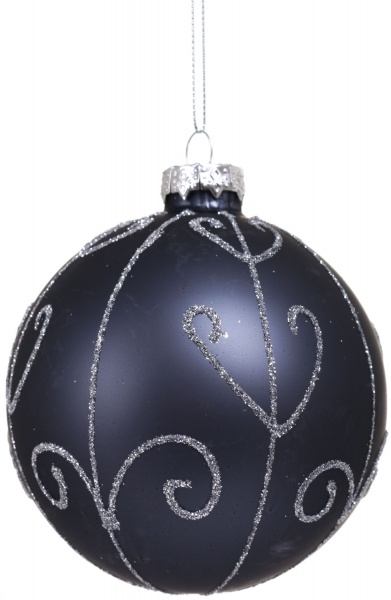 Ялинкова іграшка у формі кулі блакитна 8 см ACT405160 