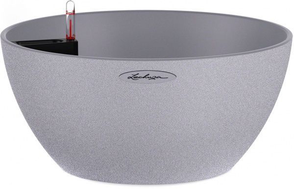 Вазон декоративный Lechuza Cubeto Color 30 круглый 1,6/4,5л серый камень (13830) 