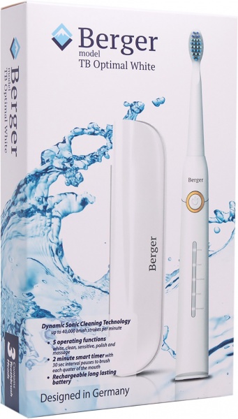 Электрическая зубная щетка Berger Optimal White+Case