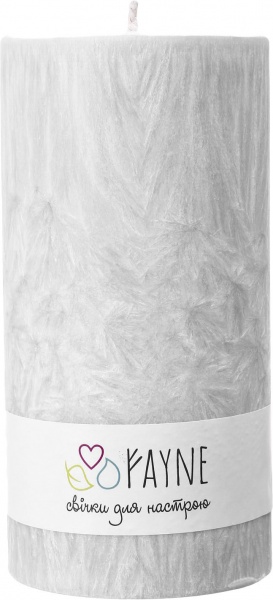 Свеча Цилиндр пальмовая белая 10х20 см ТМ FAYNE