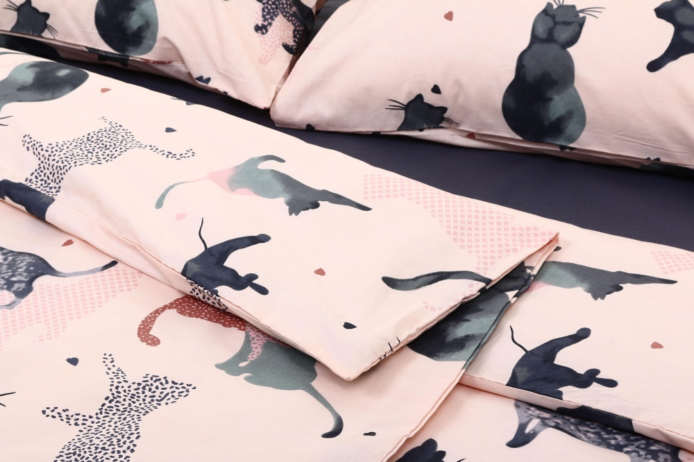 Комплект постільної білизни сімейний CATS мультиколор Luna