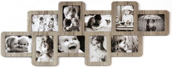 Рамка для фото 90х36 ДВП, светлое дерево 10x15 см 