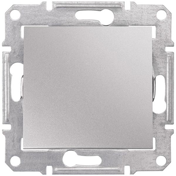Выключатель одноклавишный Schneider Electric Sedna 10 А 250В IP20 алюминий SDN0100160