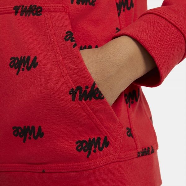 Джемпер Nike B NSW SCRIPT AOP PO DB3257-657 р. XL червоно-чорний
