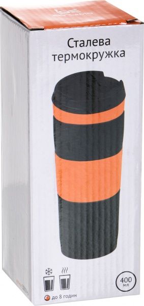 Термочашка 400 мл 5001V-6 помаранчевий