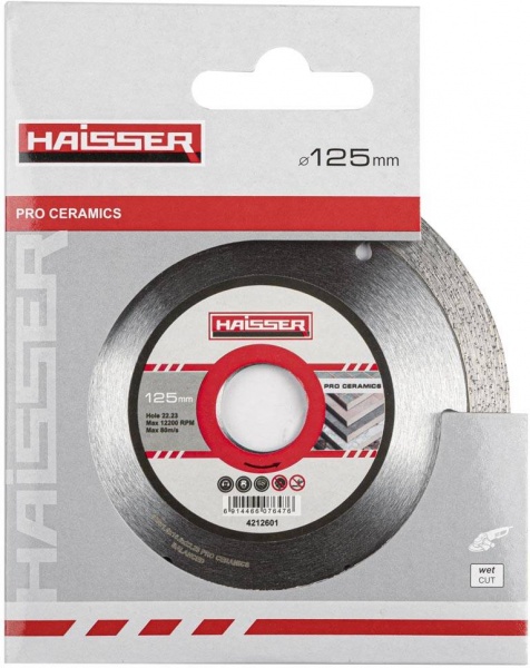 Диск алмазний відрізний Haisser 4212601 Pro ceramics 125x1,6x22,23 107647