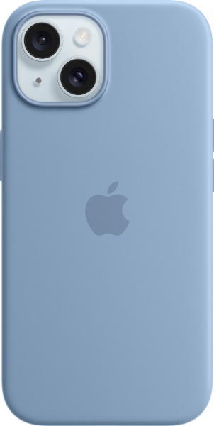Чехол Apple Silicone Case with MagSafe для Apple iPhone 15 winter blue (MT0Y3ZM/A)