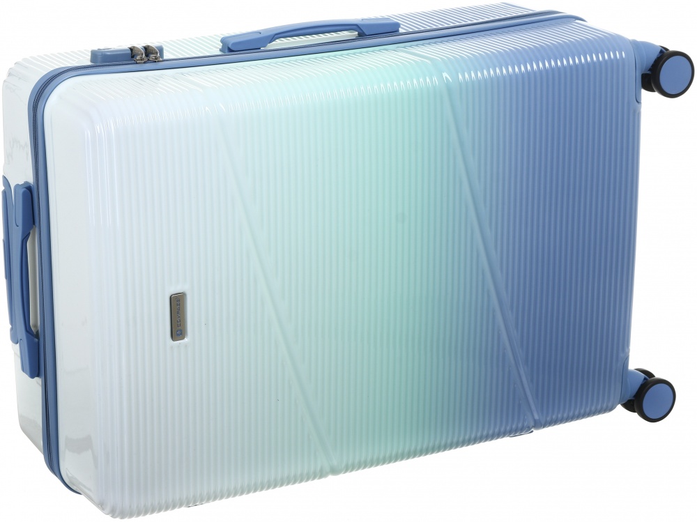 Валіза Compass №XY012 L блакитний із білим 69x47x29 см