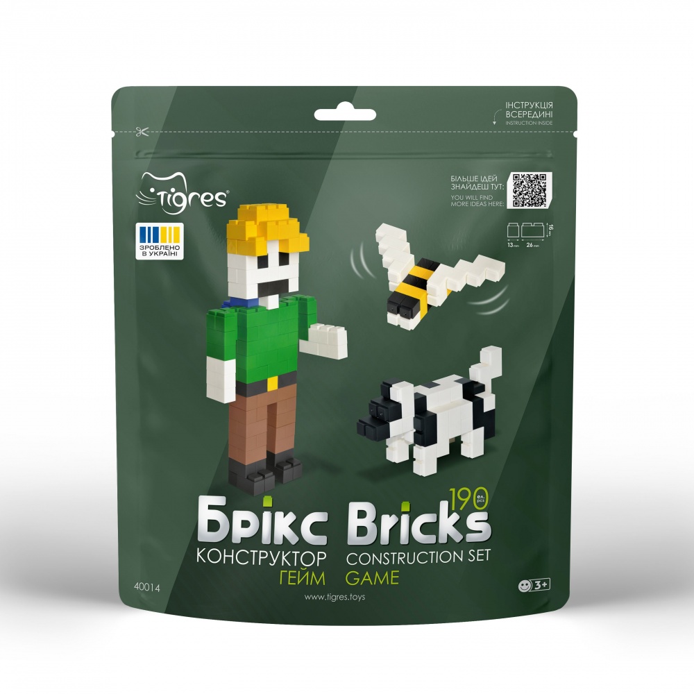 Конструктор из мини-кирпичиков Tigres Брикс гейм
