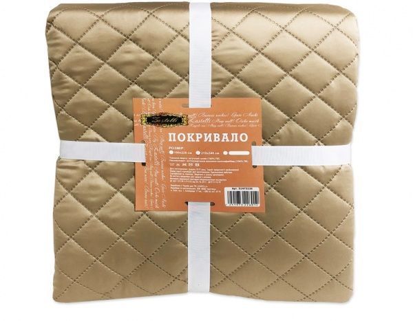 Покривало декоративне Матсатин 210х240 см Zastelli бежевий 