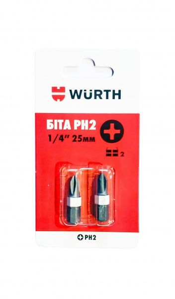 Бита WURTH PH2 25 мм 2 шт. 0614176461