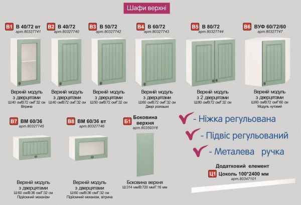 Боковина МС Прованс изумруд 720*576 прованс изумруд Грейд