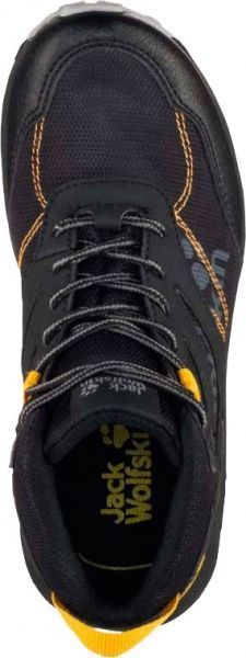 Черевики Jack Wolfskin WOODLAND TEXAPORE MID K 4042151-6055 р. EUR 34 чорнийжовтий