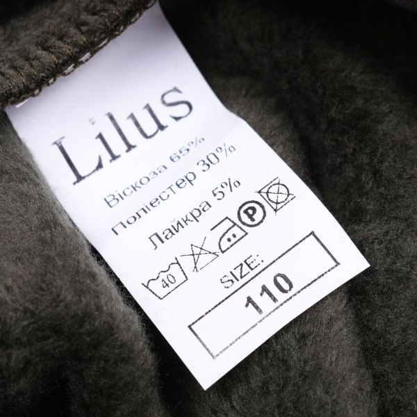 Легінси LILUS трикотаж на хутрі р.116 оливковий 