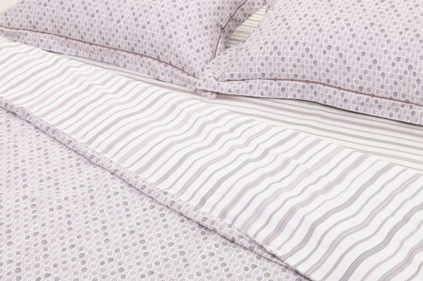 Комплект постельного белья Douro 2 серый с принтом Lameirinho 