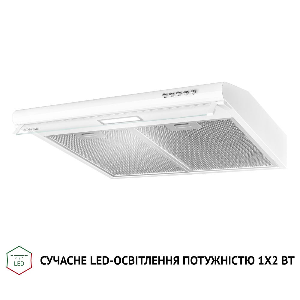 Витяжка Perfelli PL 6144 W LED пласка